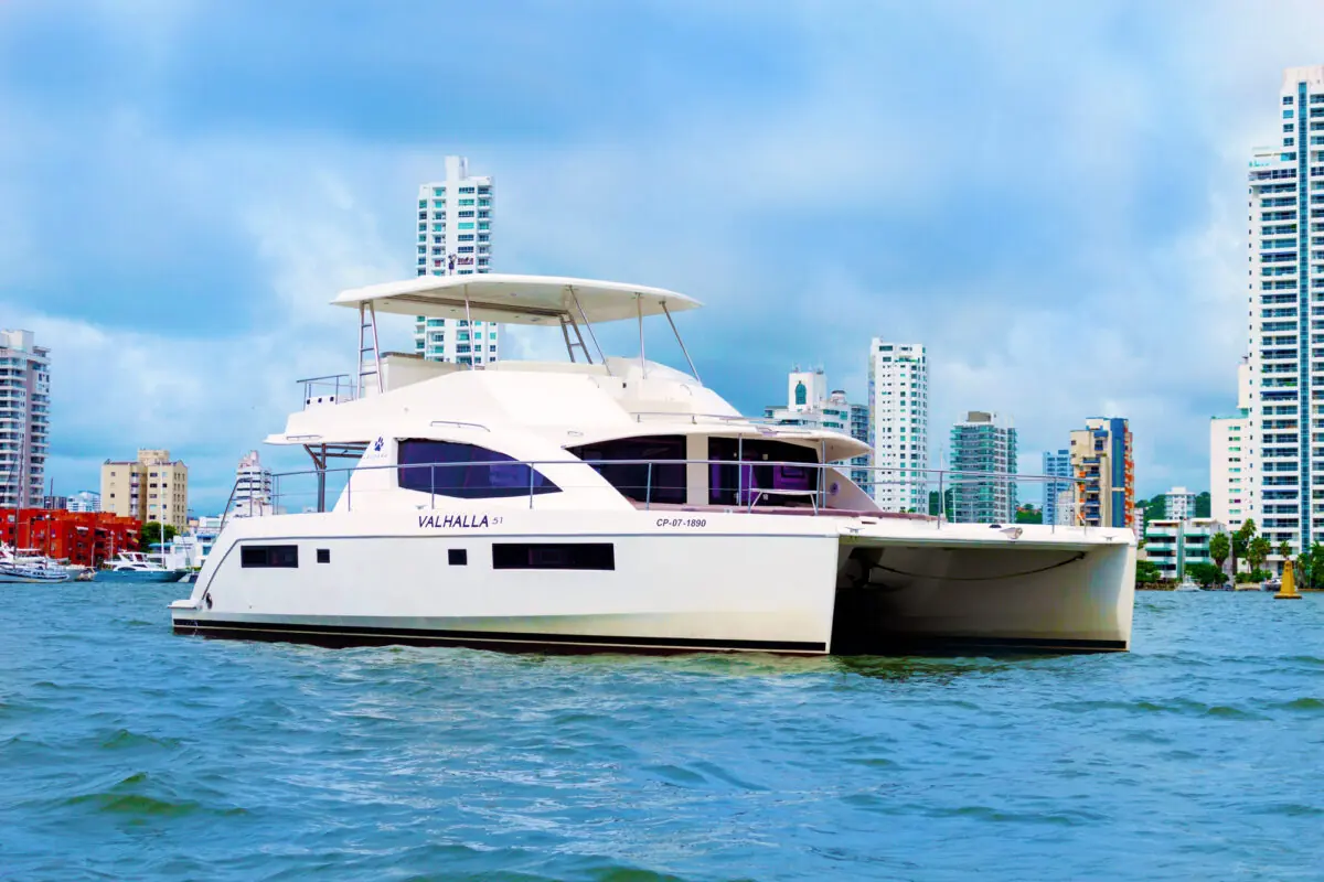 Catamaran charter off the coast of Cartagena